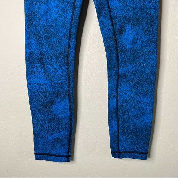 LULULEMON shocking blue Spray Jacquard High Times pant leggings 6 - Picture 4 of 10